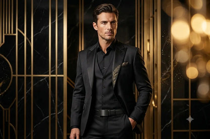 Le Clément — Cuir fendu homme style business boucle argentée