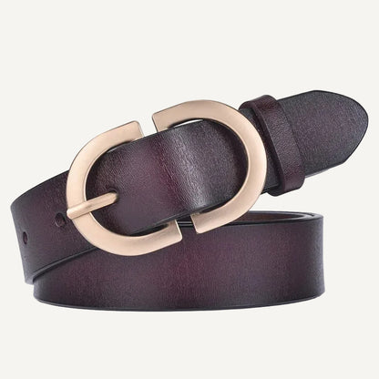 La Chloé — Détail boucle dorée ronde cuir femme