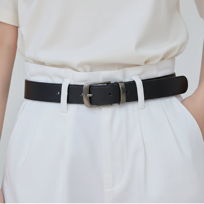 La Inès — Ceinture cuir grainé cognac femme