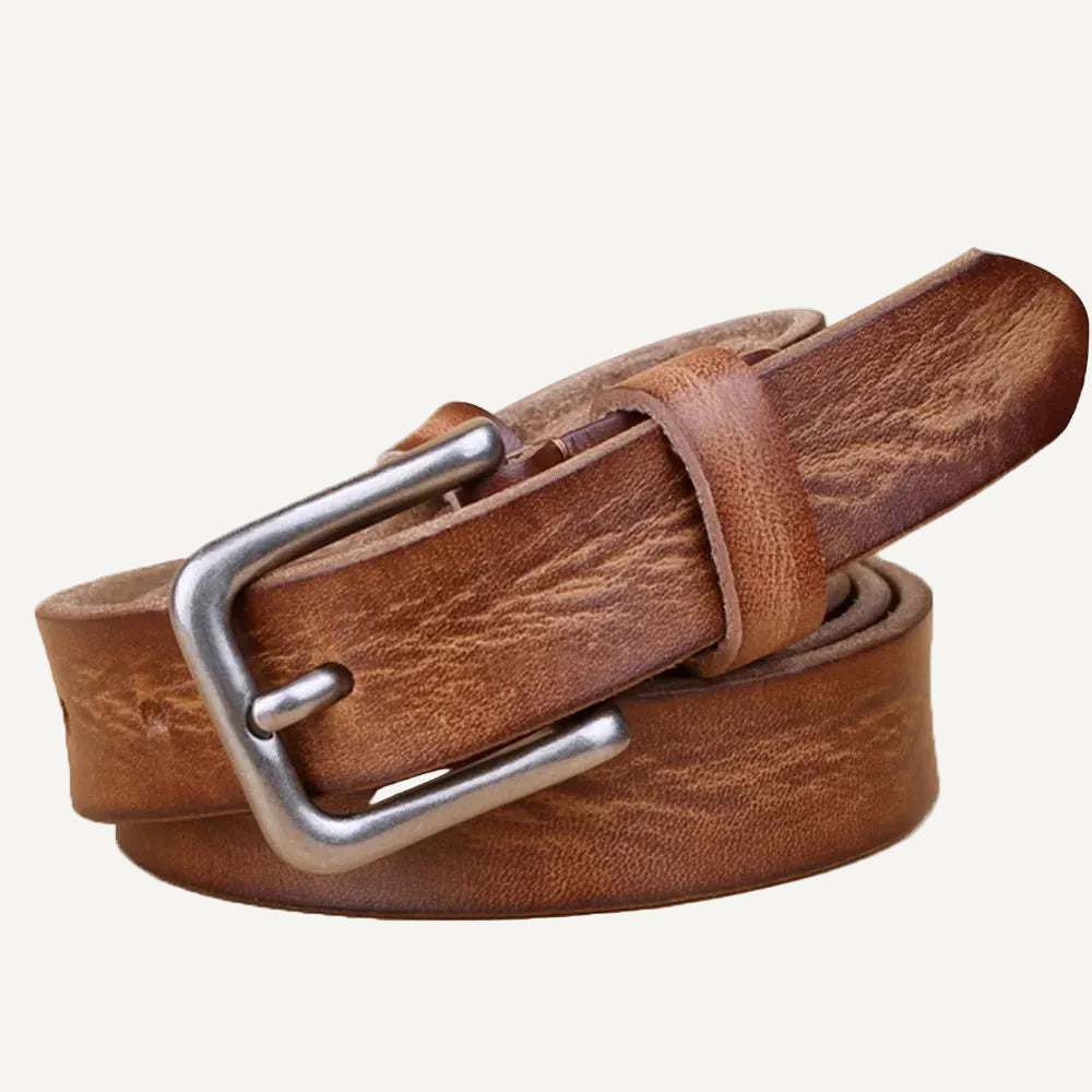 La Diane — Ceinture cuir vintage marron femme