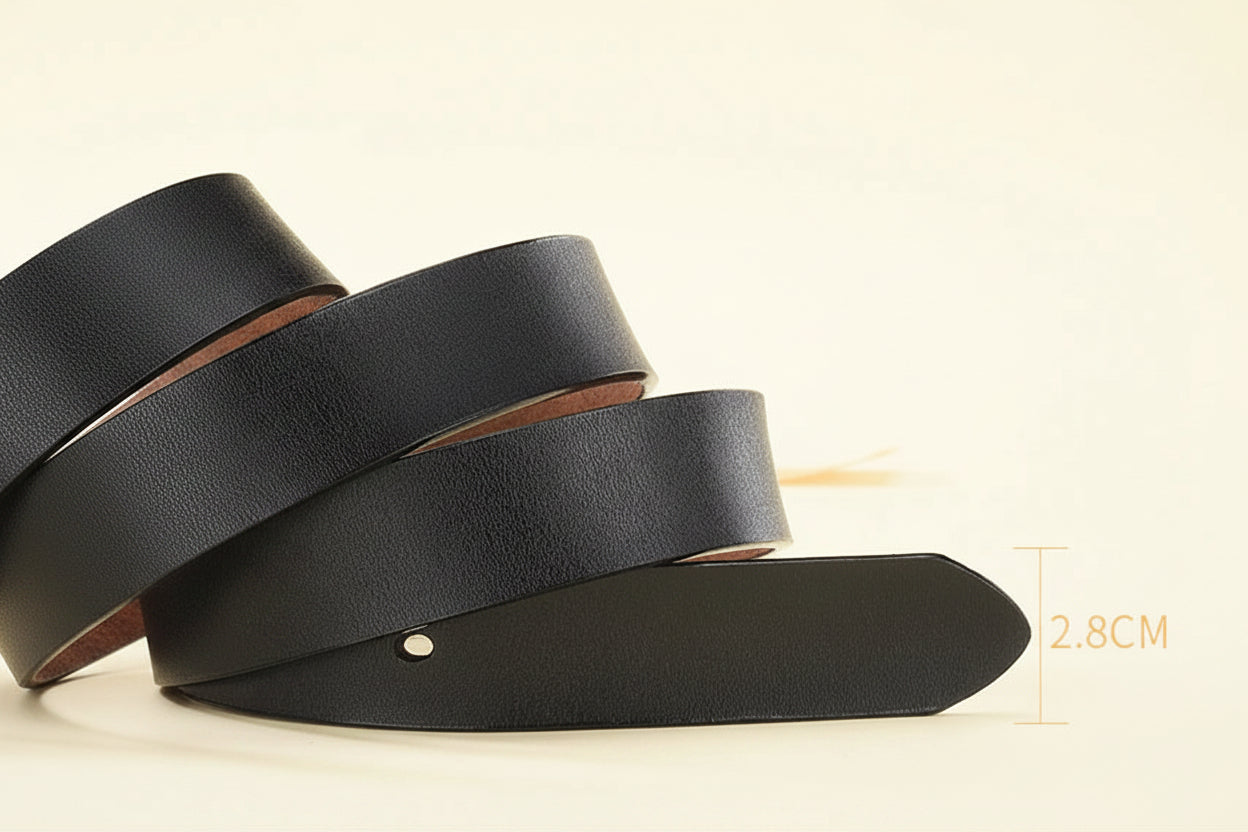 La Inès — Ceinture cuir grainé style classique