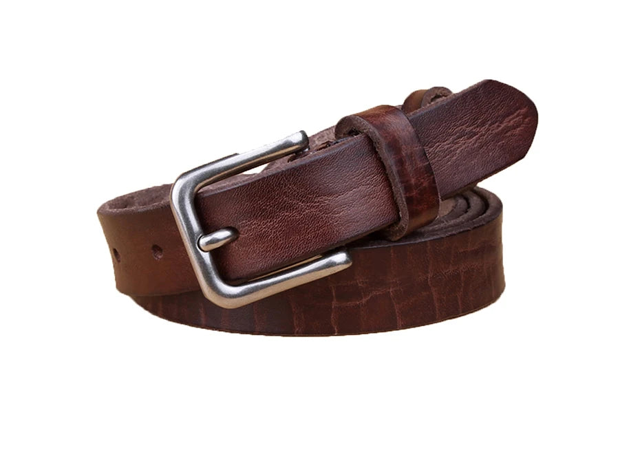 La Diane — Cuir vintage · Boucle argentée carrée