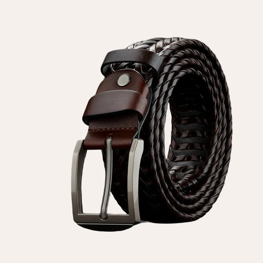 Le Gaston — Cuir tressé homme style casual