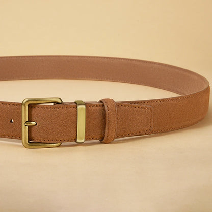 La Margot — Ceinture cuir suédé large marron femme