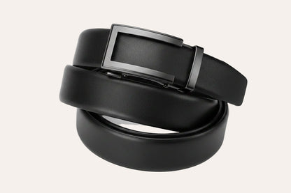 Le Marcel — Ceinture cuir homme boucle automatique noire mat
