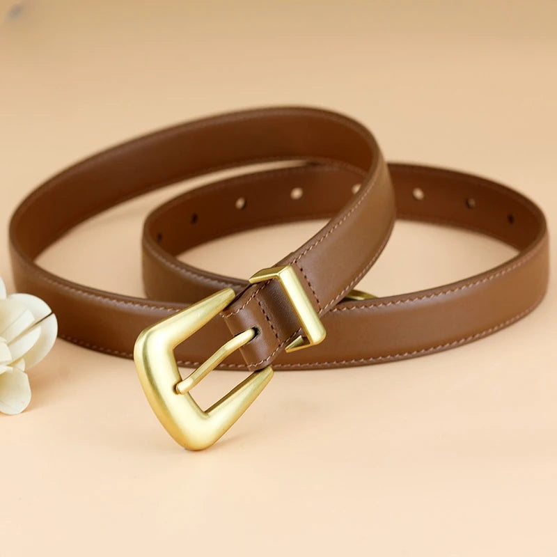 La Sophie — Ceinture cuir véritable intemporelle femme