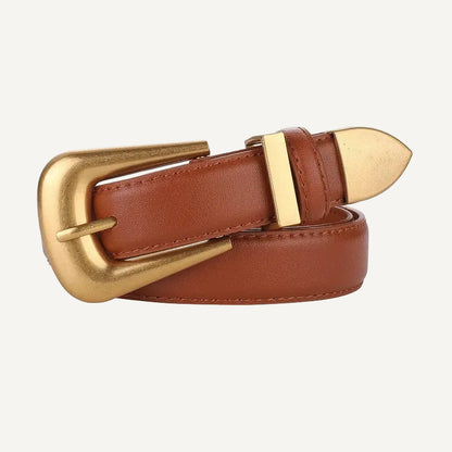 La Sophie — Ceinture cuir femme portée