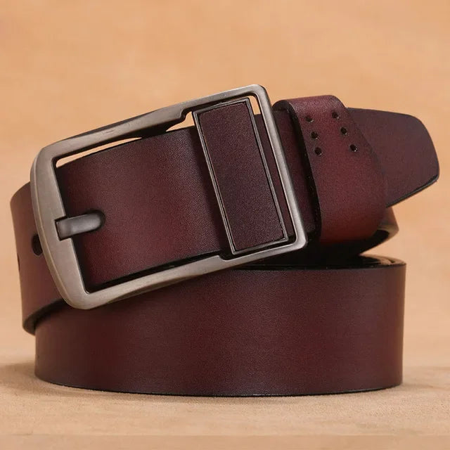Le Henri — Ceinture cuir homme ardillon grande taille noir
