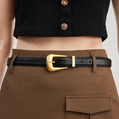 La Sophie — Cuir véritable · Boucle dorée & argentée