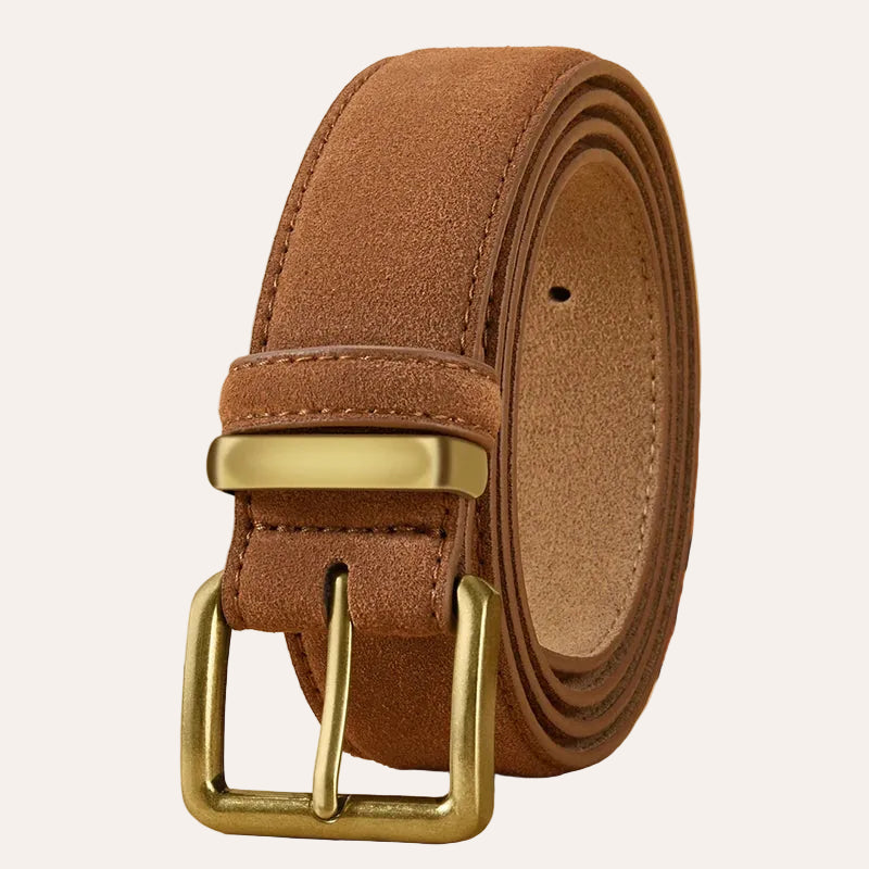 La Margot — Ceinture cuir suédé large noir femme