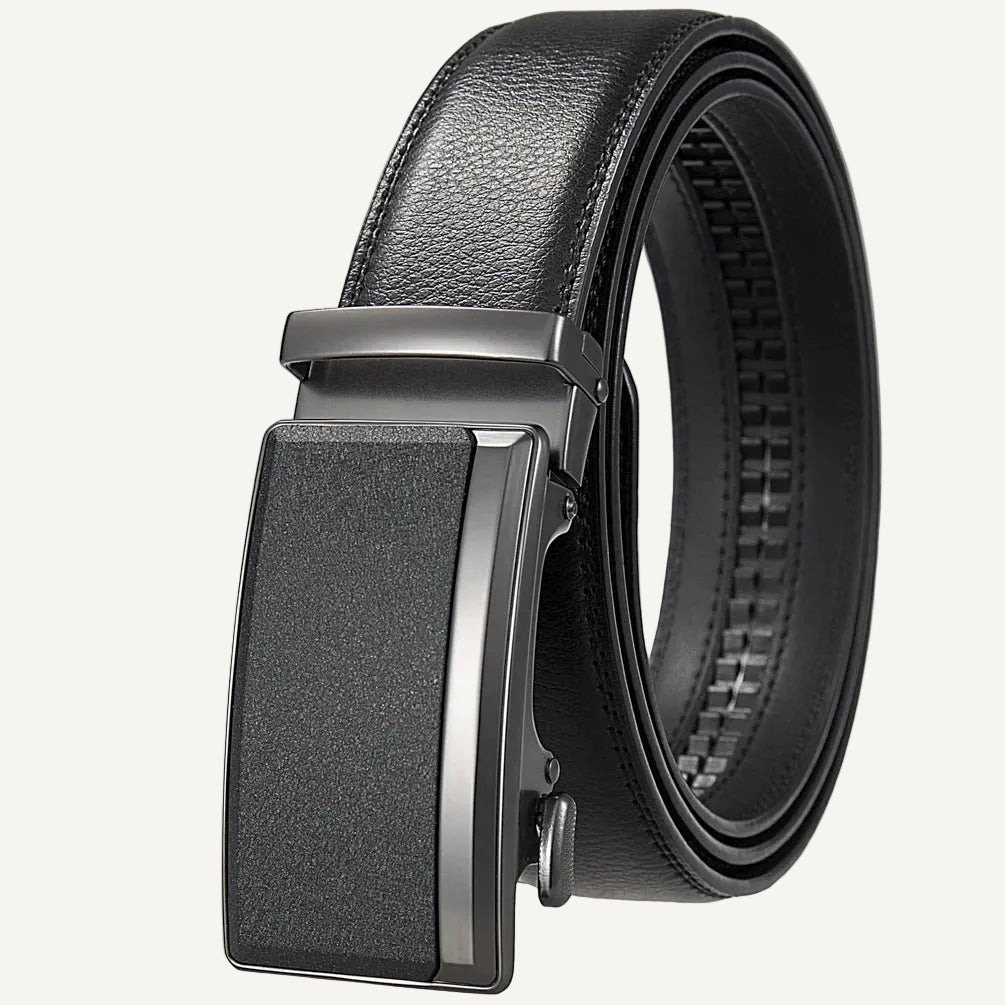 L’Édouard — Ceinture cuir homme grande taille noir
