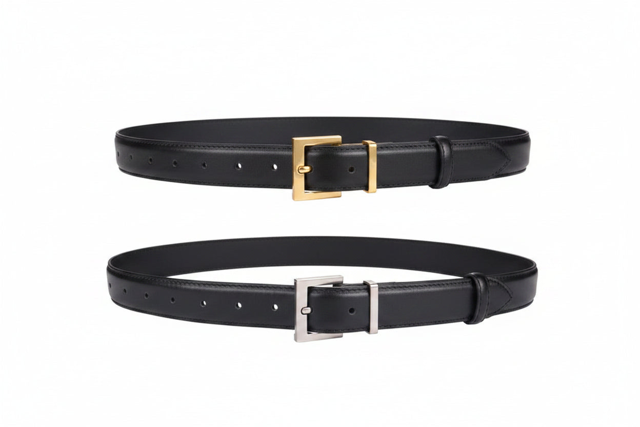 L’Audrey — Ceinture cuir femme boucle bicolore